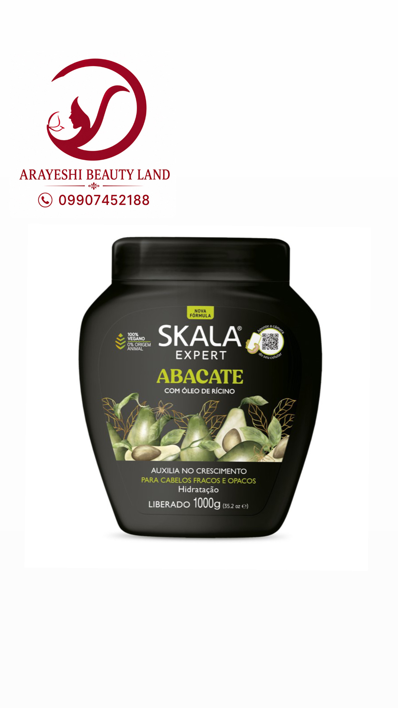 ماسک مو داخل حمام بمب آبرسان و ویتامینه قوی آووکادو اسکالا Skala Linha Expert Avocado Cream