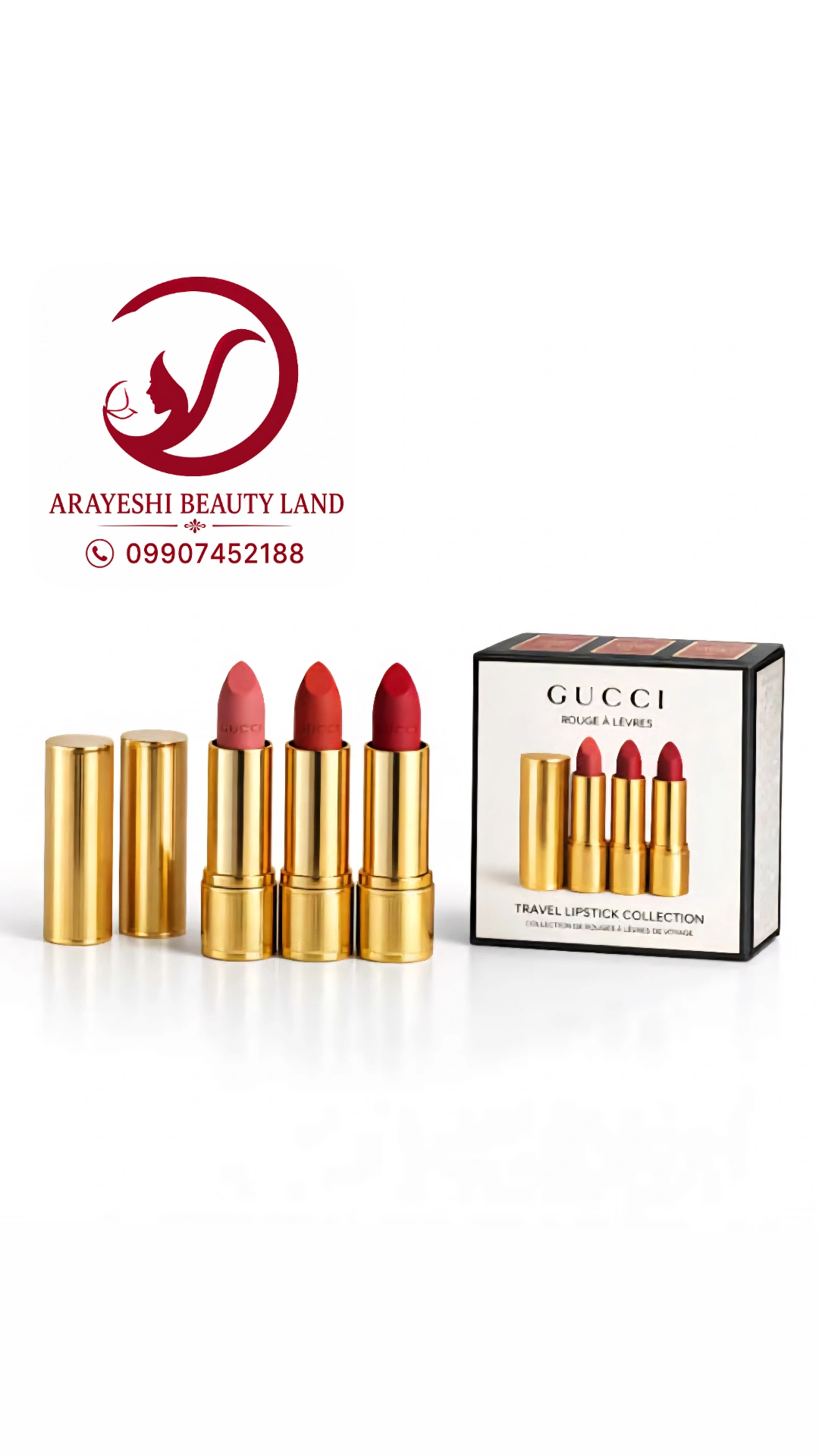 کیت رژ لب 3 عددی گوچی Gucci مدل Travel Lipstick Collection